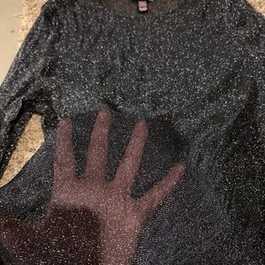 Sparkly sheer long sleeve